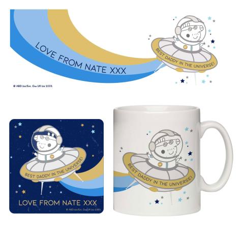 Personalised Peppa Pig Best Daddy Mug & Coaster £14.99